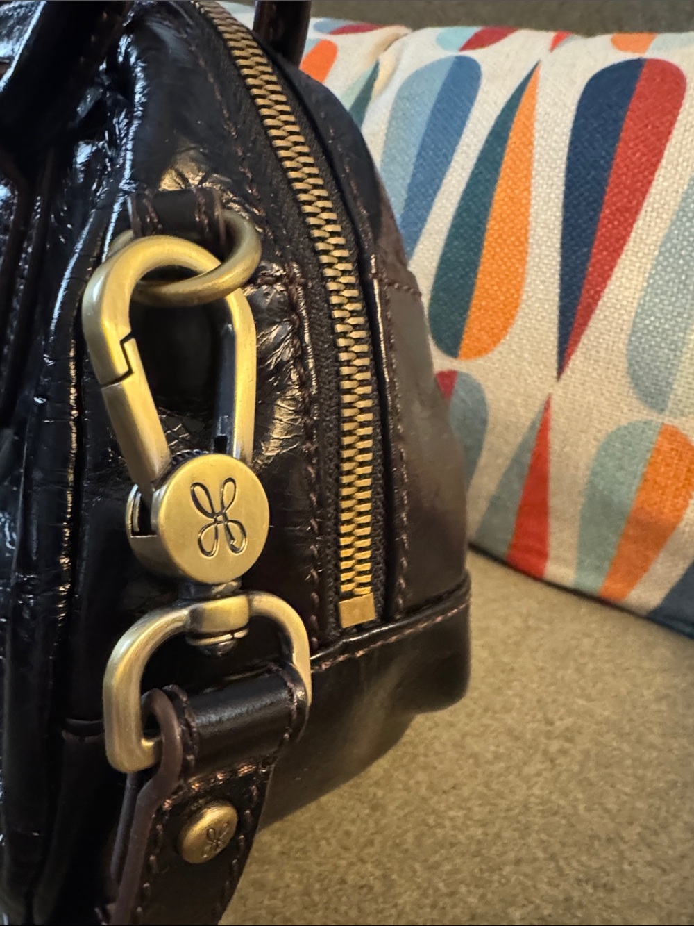 HOBO Sheila Small Black Top-Handle Crossbody Bag NWOT - Picture 3 of 5